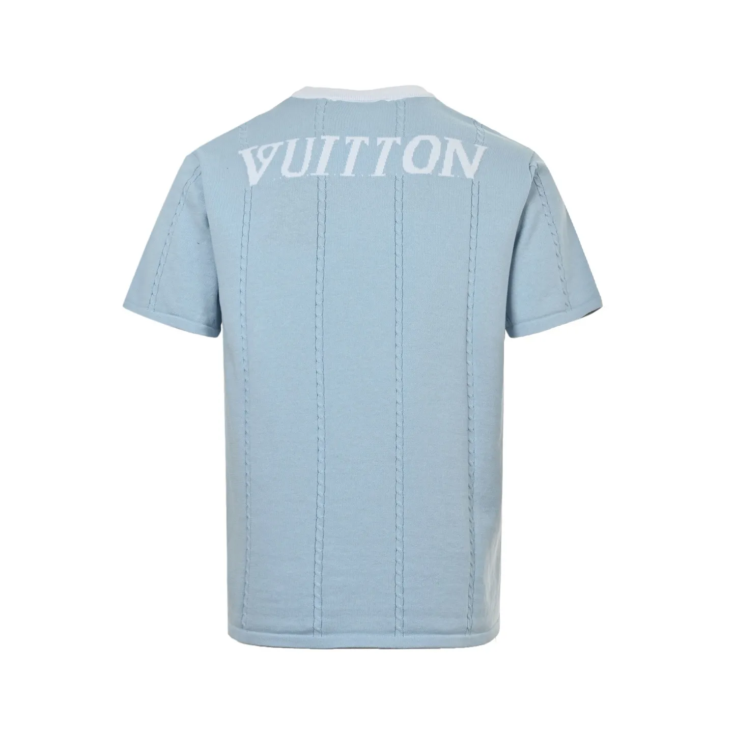 Louis Vuitton/Louis Vuitton 26ss badge embroidered knitted short sleeves